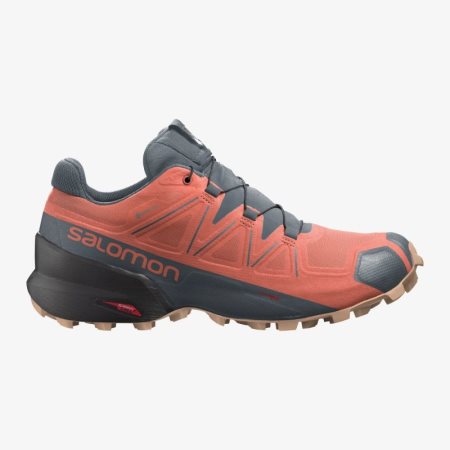 Buty do Biegania Damskie Salomon SPEEDCROSS 5 GORE-TEX Pomarańczowe - PL 0-QOMR
